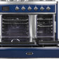 Ilve UMD10FDNS3MBC Majestic Ii 40 Inch Dual Fuel Natural Gas Freestanding Range In Blue With Chrome Trim