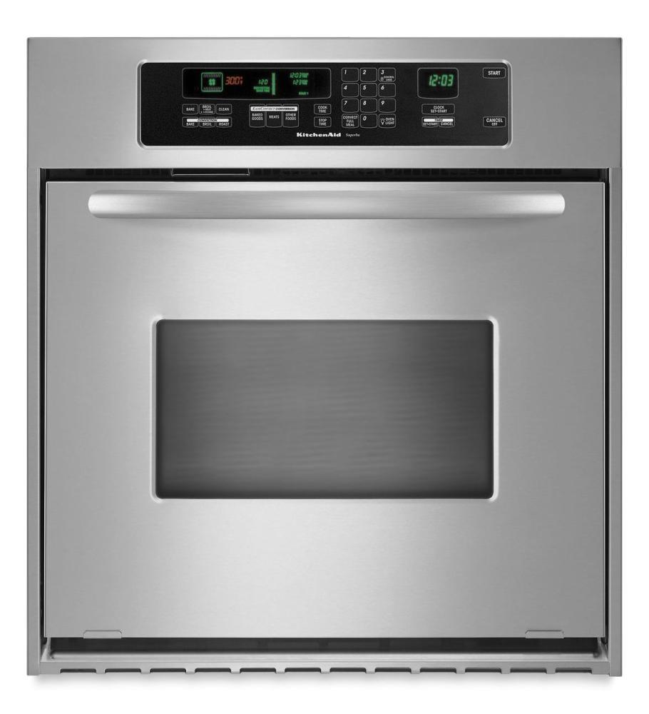 Kitchenaid KEBC147VBL Kitchenaid® 24-Inch Convection Single Wall Oven, Architect® Series Ii Handle - Black