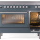 Ilve UPI486WMPBG Professional Plus Ii 48 Inch Electric Freestanding Range In Blue Grey With Trim