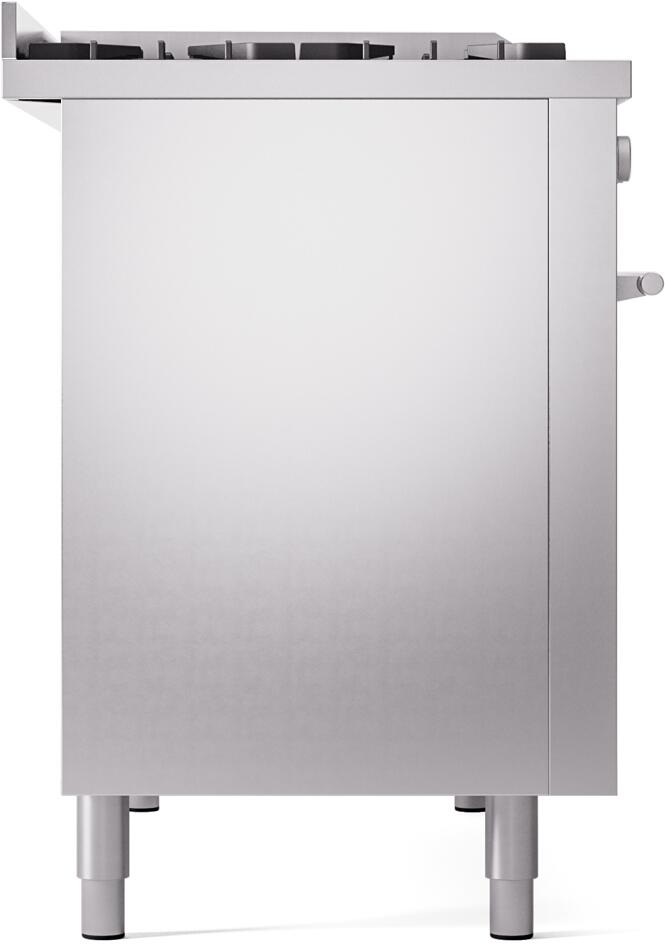 Ilve UP48FWMPSS Professional Plus Ii 48 Inch Dual Fuel Natural Gas Freestanding Range In Stainless Steel With Trim