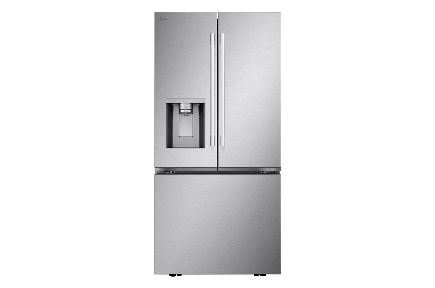 Lg LF25H6330S 25 Cu.Ft. 3-Door French Door Refrigerator With New Hybrid Handle Design And External Ice And Water Dispenser