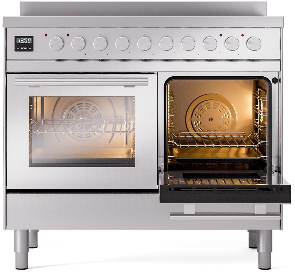 Ilve UPDI406WMPSS Professional Plus Ii 40 Inch Electric Freestanding Range In Stainless Steel With Trim