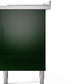 Ilve UP60FSNMPEGG Nostalgie Ii 60 Inch Dual Fuel Natural Gas Freestanding Range In Emerald Green With Brass Trim