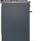 Ilve UP30WMPBG Professional Plus Ii 30 Inch Dual Fuel Natural Gas Freestanding Range In Blue Grey With Trim