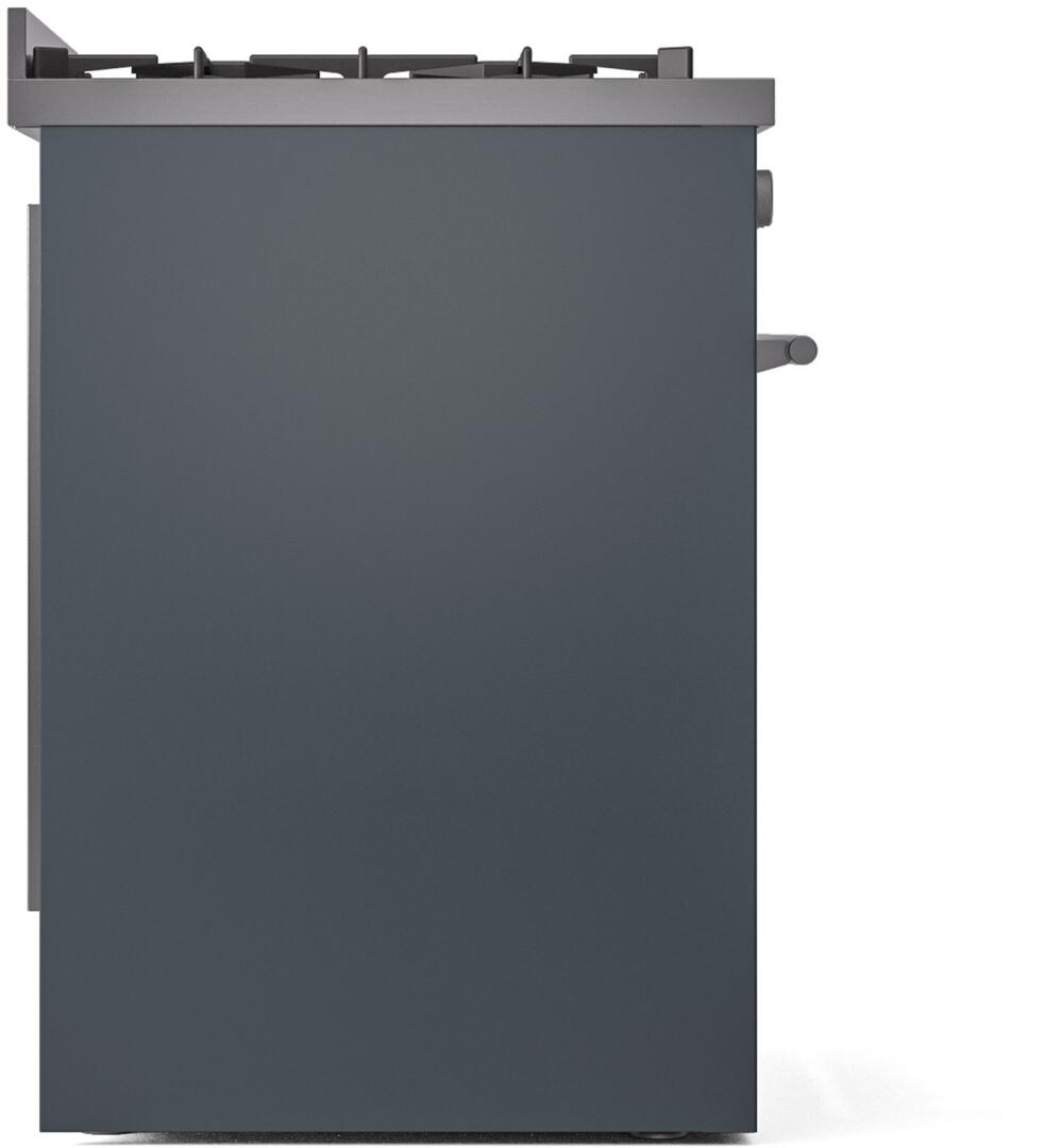 Ilve UP30WMPBG Professional Plus Ii 30 Inch Dual Fuel Natural Gas Freestanding Range In Blue Grey With Trim