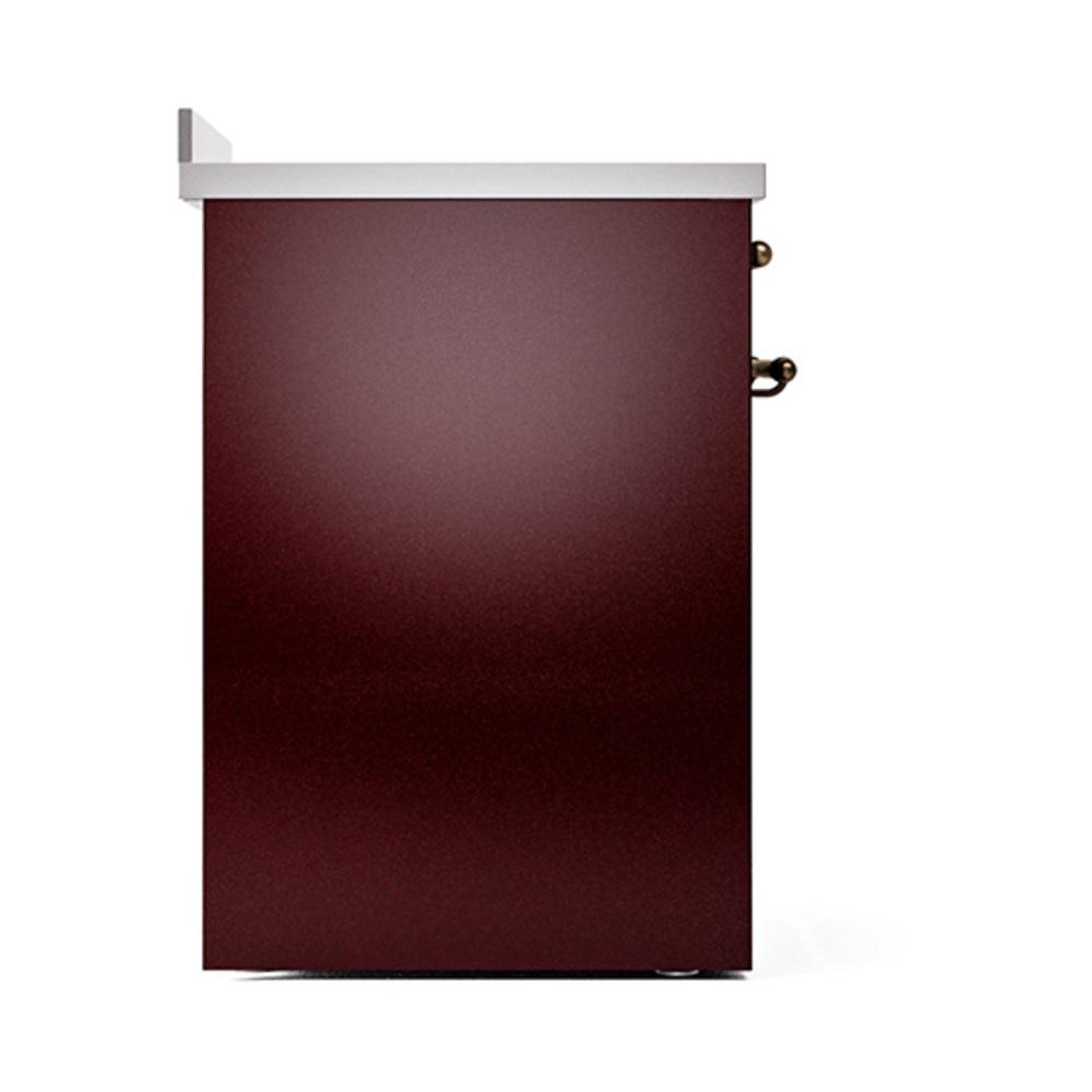 Ilve UNI304QNMPBUB Ilve Uni304Qnmpbub Nostalgie Ii Noblesse 30" Induction Range (Solid Door, Burgundy, Burnished)