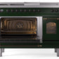 Ilve UP48FSNMPEGB Nostalgie Ii 48 Inch Dual Fuel Natural Gas Freestanding Range In Emerald Green With Bronze Trim