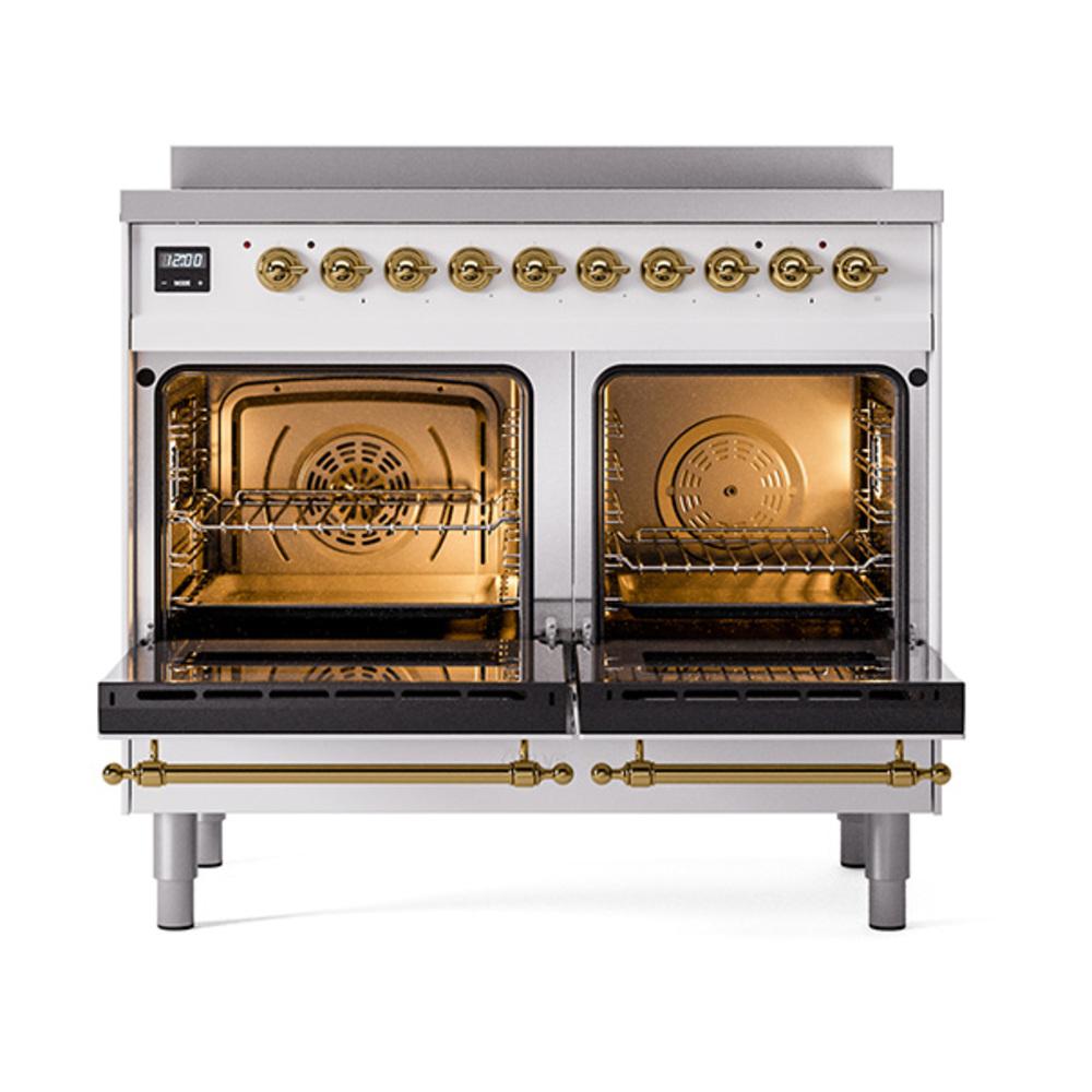 Ilve UNDI406QNMPRAG Ilve Undi406Qnmprag Nostalgie Ii Noblesse 40" Induction Range (Solid Door, Ral, Brass)