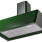 Ilve UAG36EG Nostalgie 36 Inch Emerald Green Wall Mount Range Hood