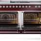 Ilve UP60FSNMPBUCLP Nostalgie Ii 60 Inch Dual Fuel Liquid Propane Freestanding Range In Burgundy With Chrome Trim