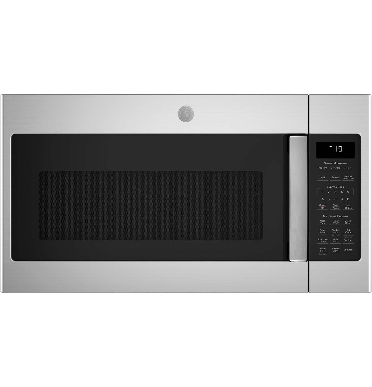 Ge Appliances JNM7196RWSS Ge® 1.9 Cu. Ft. Over-The-Range Sensor Microwave Oven With Recirculating Venting