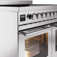 Ilve UPDI406WMPSS Professional Plus Ii 40 Inch Electric Freestanding Range In Stainless Steel With Trim