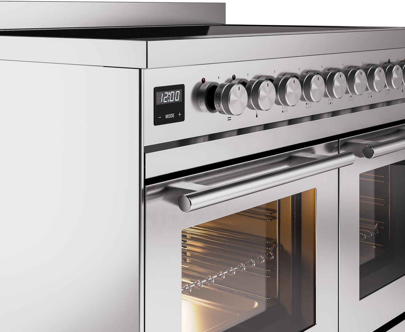 Ilve UPDI406WMPSS Professional Plus Ii 40 Inch Electric Freestanding Range In Stainless Steel With Trim