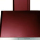 Ilve UAM76BU Majestic 30 Inch Burgundy Wall Mount Range Hood