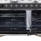 Ilve UM12FDNS3MGC Majestic Ii 48 Inch Dual Fuel Natural Gas Freestanding Range In Matte Graphite With Chrome Trim