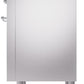 Ilve UP36FNMPSSC Nostalgie Ii 36 Inch Dual Fuel Natural Gas Freestanding Range In Stainless Steel With Chrome Trim