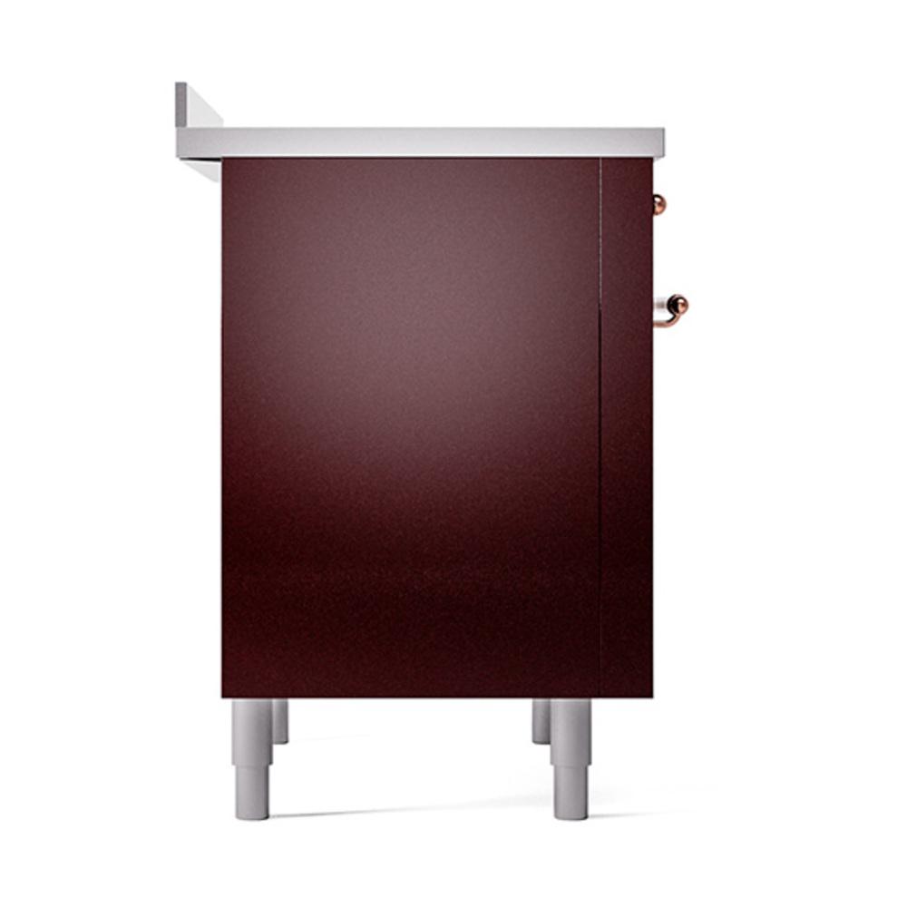 Ilve UNI366QNMPBUP Ilve Uni366Qnmpbup Nostalgie Ii Noblesse 36" Induction Range (Solid Door, Burgundy, Copper)