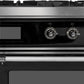 Ilve UMD10FDNS3BKCLP Majestic Ii 40 Inch Dual Fuel Liquid Propane Freestanding Range In Glossy Black With Chrome Trim