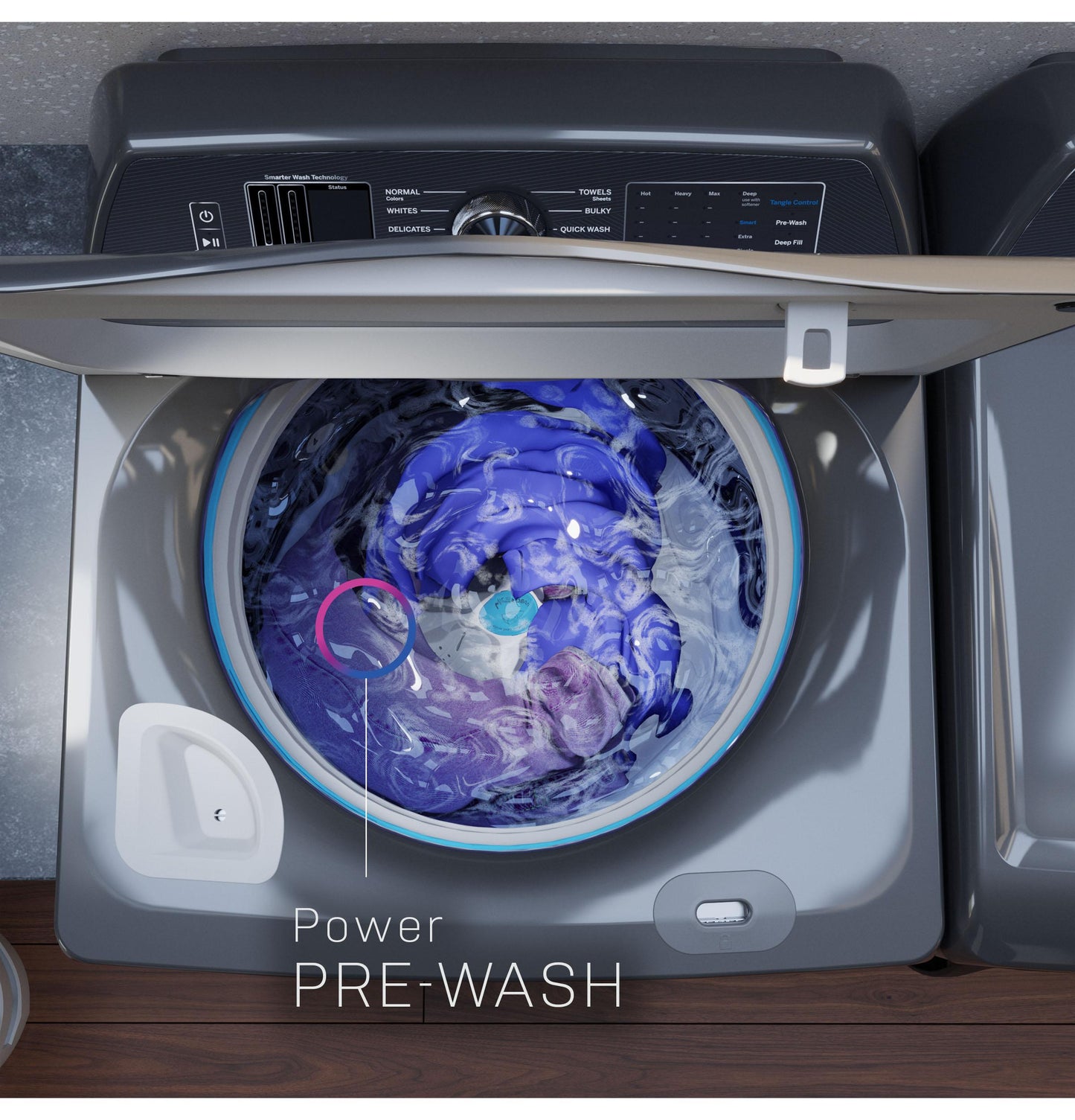 Ge Appliances PTW800BPWRS Ge Profile&#8482; Energy Star® 5.4 Cu. Ft. Capacity Washer With Smarter Wash Technology And Adaptive Smartdispense