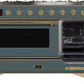 Ilve UM12FDNS3BGGLP Majestic Ii 48 Inch Dual Fuel Liquid Propane Freestanding Range In Blue Grey With Brass Trim