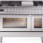 Ilve UP48FWMPSS Professional Plus Ii 48 Inch Dual Fuel Natural Gas Freestanding Range In Stainless Steel With Trim