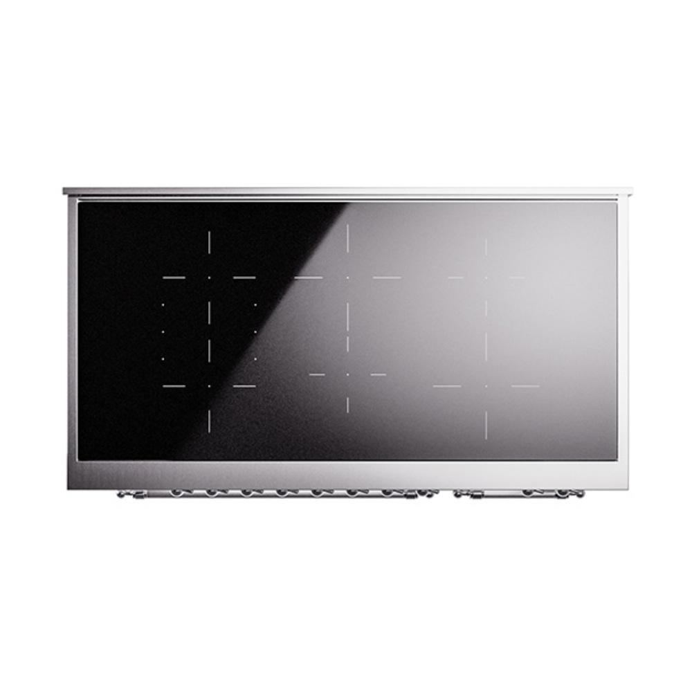 Ilve UNI486QNMPWHC Ilve Uni486Qnmpwhc Nostalgie Ii Noblesse 48" Induction Range (Solid Door, White, Chrome)