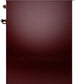 Ilve UPI304NMPBUB Nostalgie Ii 30 Inch Electric Freestanding Range In Burgundy With Bronze Trim