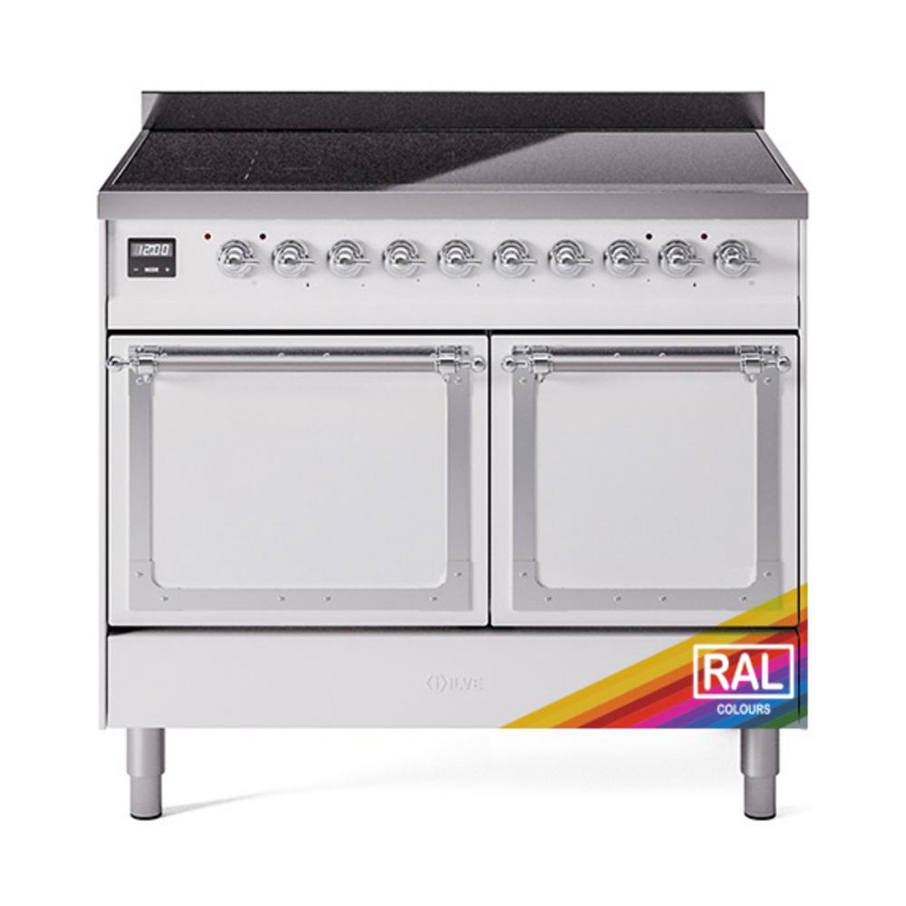 Ilve UNDI406QNMPRAC Ilve Undi406Qnmprac Nostalgie Ii Noblesse 40" Induction Range (Solid Door, Ral, Chrome)