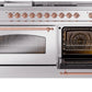 Ilve UP60FSNMPSSP Nostalgie Ii 60 Inch Dual Fuel Natural Gas Freestanding Range In Stainless Steel With Copper Trim