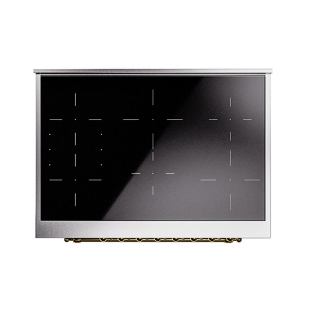 Ilve UNI366QNMPMGG Ilve Uni366Qnmpmgg Nostalgie Ii Noblesse 36" Induction Range (Solid Door, Graphite Matte, Brass)