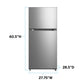 Avanti FF14D3S4 Avanti Frost Free Top Freezer Refrigerator - Stainless Steel / 14.2 Cu. Ft.