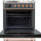 Ilve UM30DNE3BGPLP Majestic Ii 30 Inch Dual Fuel Liquid Propane Freestanding Range In Blue Grey With Copper Trim