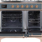 Ilve UMD10FDNS3BGPLP Majestic Ii 40 Inch Dual Fuel Liquid Propane Freestanding Range In Blue Grey With Copper Trim