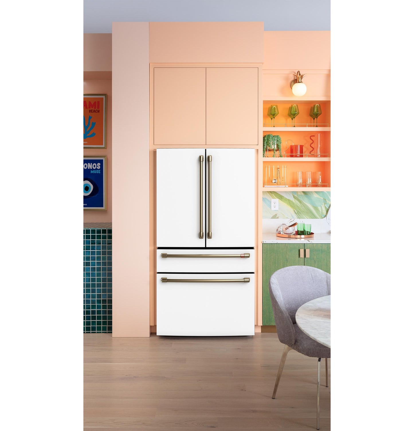 Cafe CJE23DP4WW2 Café&#8482; Energy Star® 23.2 Cu. Ft. Smart Counter-Depth 4-Door French-Door Refrigerator With Dual-Dispense Autofill Pitcher