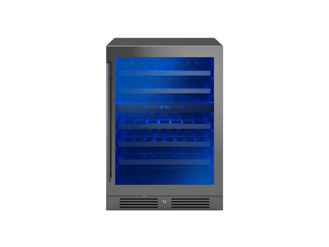 Zephyr PRW24C02CBSG 24" Black Stainless Dual Zone Wine Cooler