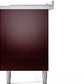 Ilve UP60FSNMPBUCLP Nostalgie Ii 60 Inch Dual Fuel Liquid Propane Freestanding Range In Burgundy With Chrome Trim