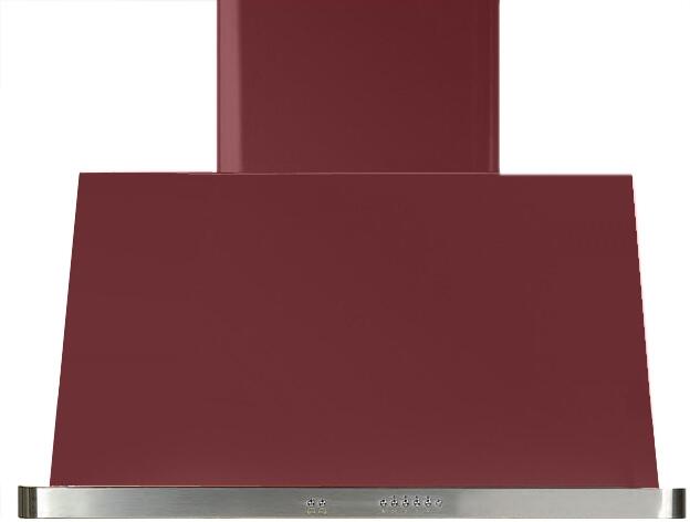 Ilve UAM90BU Majestic 36 Inch Burgundy Wall Mount Range Hood