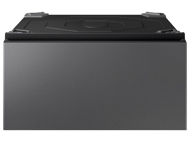 Samsung WE702NZ Bespoke Ai Laundry Combo™ Pedestal With Storage Drawer In Dark Steel