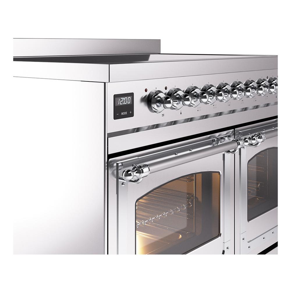 Ilve UNDI406NMPSSC Ilve Undi406Nmpssc Nostalgie Ii Noblesse 40" Induction Range (Triple Glass Door, Stainless Steel, Chrome)