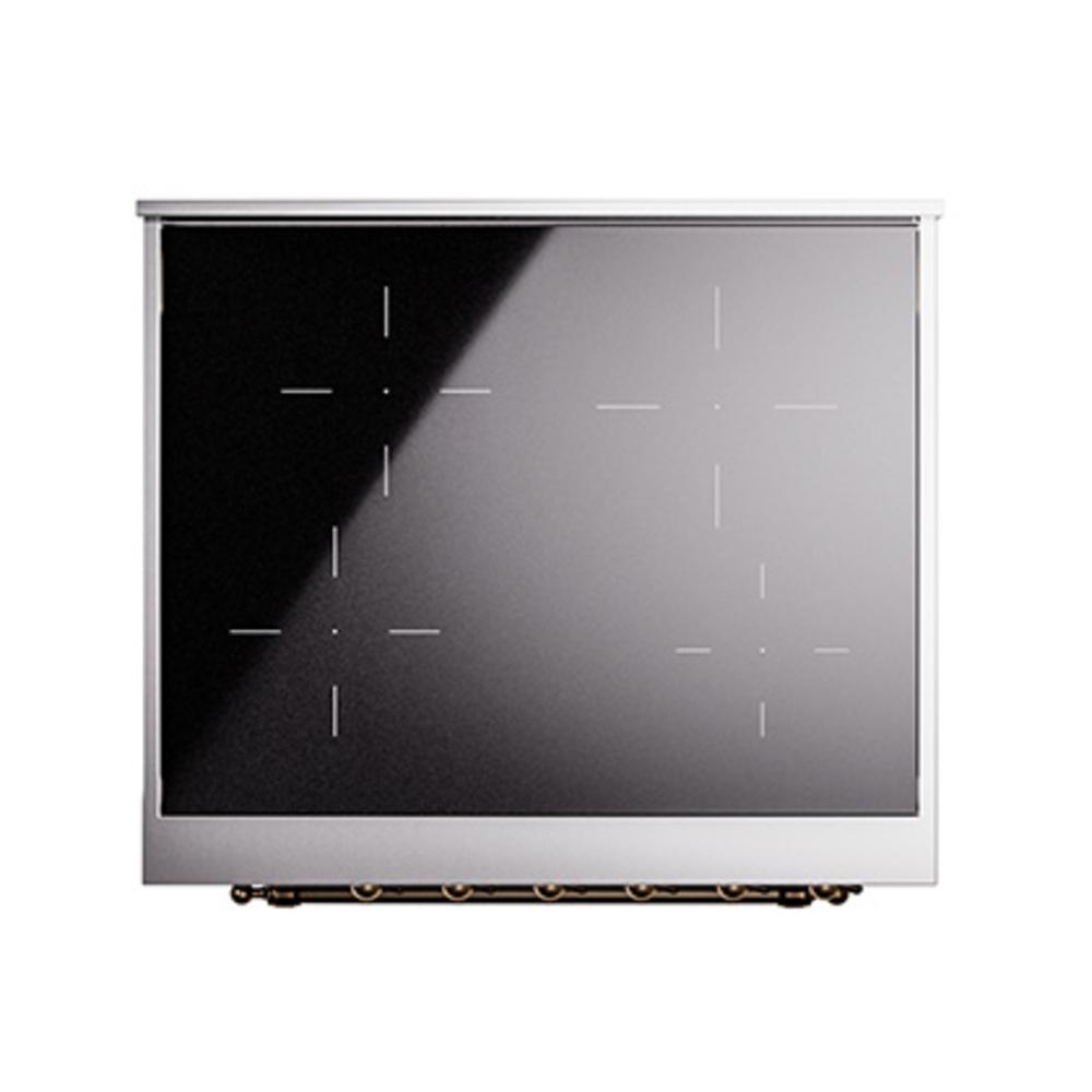 Ilve UNI304QNMPMGB Ilve Uni304Qnmpmgb Nostalgie Ii Noblesse 30" Induction Range (Solid Door, Graphite Matte, Burnished)