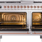 Ilve UP48FNMPSSPLP Nostalgie Ii 48 Inch Dual Fuel Liquid Propane Freestanding Range In Stainless Steel With Copper Trim