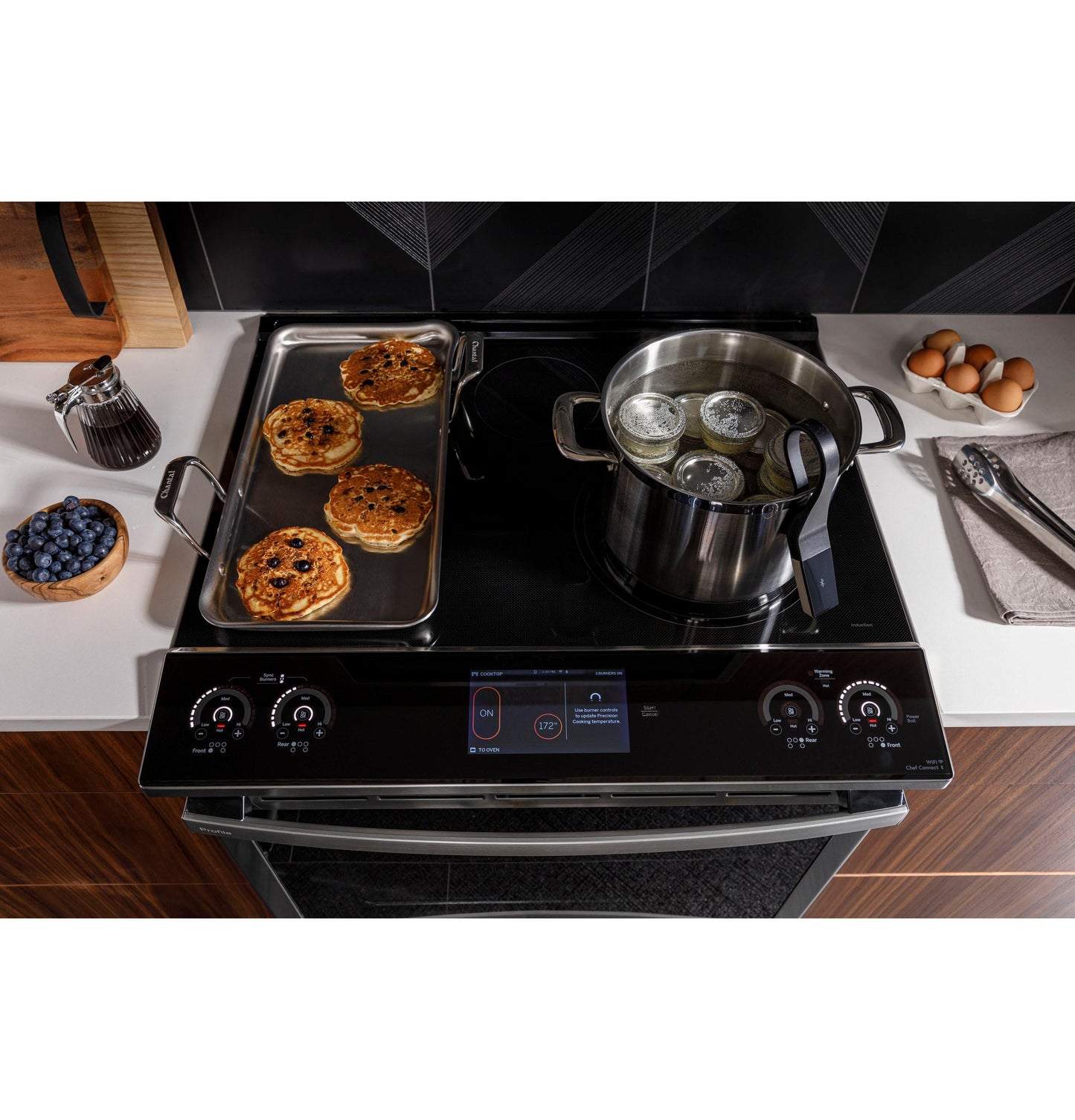 Ge Appliances PHS93EYPFS Ge Profile&#8482; Energy Star 30" Smart Slide-In Fingerprint Resistant Front-Control Induction And Convection Range With No Preheat Air Fry