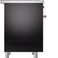 Ilve UPD40FNMPBKCLP Nostalgie Ii 40 Inch Dual Fuel Liquid Propane Freestanding Range In Glossy Black With Chrome Trim