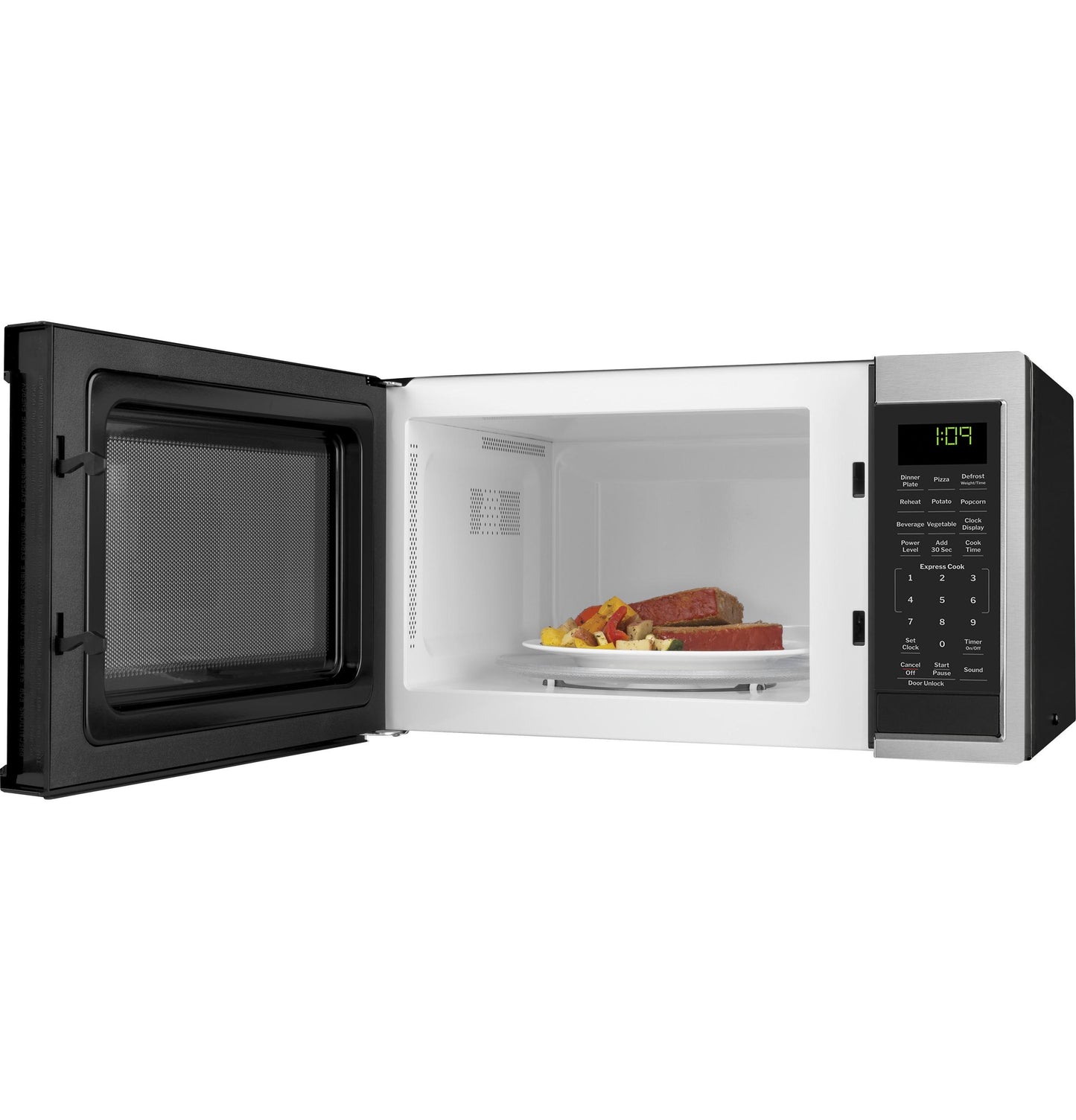 Ge Appliances GCST09N1WSS Ge® 0.9 Cu. Ft. Capacity Countertop Microwave Oven