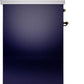 Ilve UPI304NMPMBB Nostalgie Ii 30 Inch Electric Freestanding Range In Blue With Bronze Trim