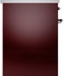 Ilve UPI304NMPBUB Nostalgie Ii 30 Inch Electric Freestanding Range In Burgundy With Bronze Trim