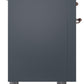 Ilve UP36FNMPBGP Nostalgie Ii 36 Inch Dual Fuel Natural Gas Freestanding Range In Blue Grey With Copper Trim