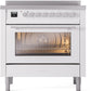 Ilve UPI366WMPWH Professional Plus Ii 36 Inch Electric Freestanding Range In White With Trim