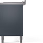 Ilve UP60FSNMPBGC Nostalgie Ii 60 Inch Dual Fuel Natural Gas Freestanding Range In Blue Grey With Chrome Trim