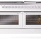 Ilve UP60FWMPWHLP Professional Plus Ii 60 Inch Dual Fuel Liquid Propane Freestanding Range In White With Trim